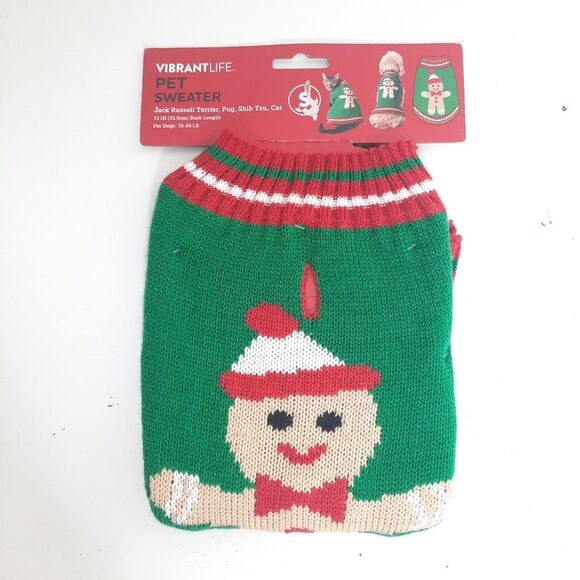 Vibrant Life Christmas Small Dog Sweater NEW - Picture 2 of 5